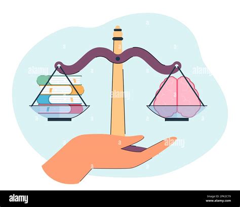 Hand of student holding hand scale with books and human brain Stock Vector Image & Art - Alamy