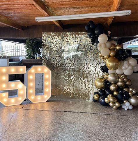 50th Birthday Party Balloon Decorations and Setup Ideas