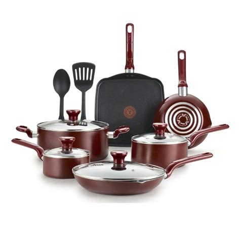 12-Piece Non-Stick Cookware Set, Cookware, Red | SHEIN USA