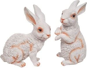 WONDERLAND (Set of 2) Resin Sitting & Standing Bunny Rabbit (Animal ...