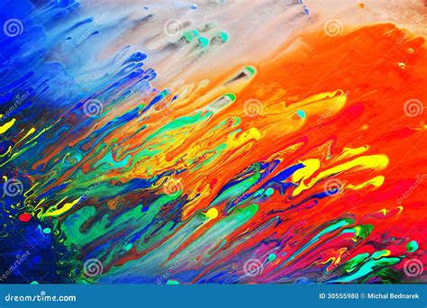 Colorful Abstract Acrylic Painting Stock Photo - Image: 30555980