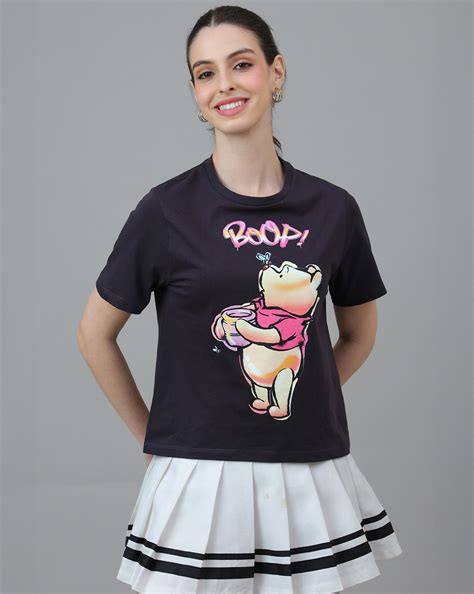 Winnie The Pooh Printed Regular Fit Tshirt For Women – Free Authority