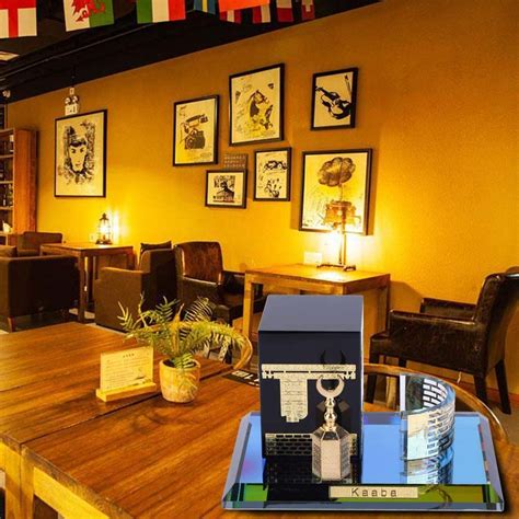 Buy Muslim Kaaba Model Crystal Gilded 3 Piece Set Kaaba Replica Model ...