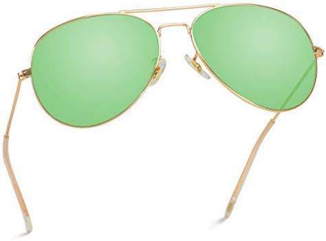 Buy ARZONAI Classic Aviator Metal Unisex Sunglasses, Golden Frame ...