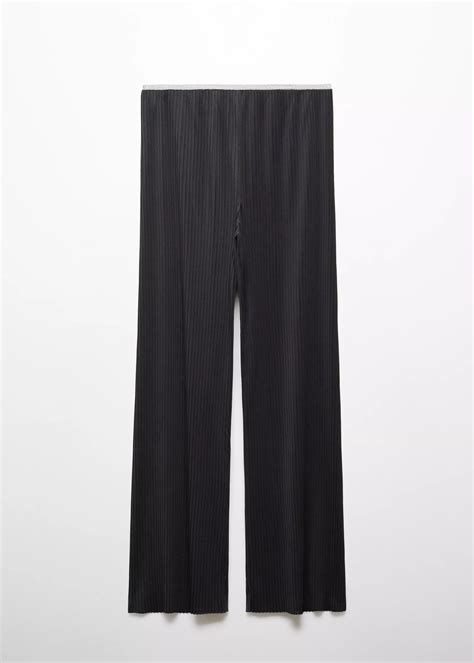 Pleated wide leg trousers - Women | MANGO Georgia