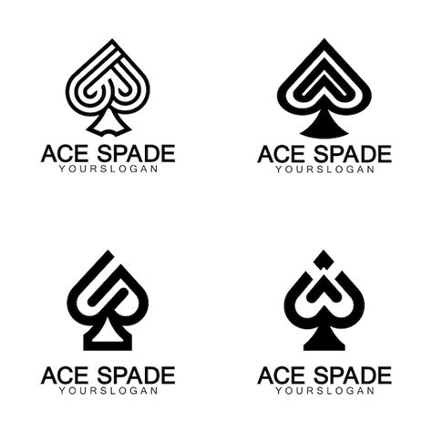 Ace of Spades ikona logo projektowanie Płaska ikona powiązana dla ...
