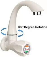 aerowell PVC Tap Kitchen Mixer White POLO Sink Cock for Bathroom Wash ...