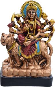 welno international Polyresin Maa Durga Idol Sitting On Lion Ma ...