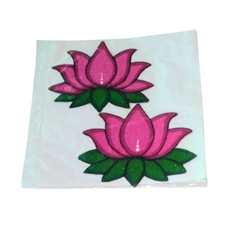 NAMA FUSION, Small Red Lotus Rangoli Template, Yogiraj SHG, Local Craf