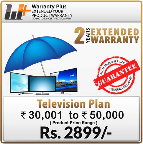 Buy Warranty Plus an Extended Warranty on TV (Rs.30,001 to 50,000) For ...