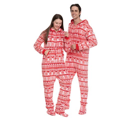 JOYIN Christmas Unisex Adult Pajama jumpsuit One Piece Flannel Pajamas ...