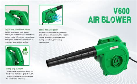 AEGON V600 Professional Air Blower 600W with Flow Control, 100% Copper ...