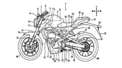 Honda’s all-new electric motorcycle patent is based on CB125R - Times ...