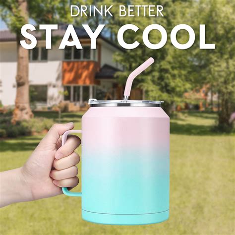 Zenbo 64 oz Mug Tumbler ?Çô Stainless Steel Vacuum Insulated Mug with ...