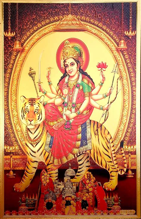 Ada Handicraft Hindu Goddess Maa Durga Photo Poster For Pooja ...