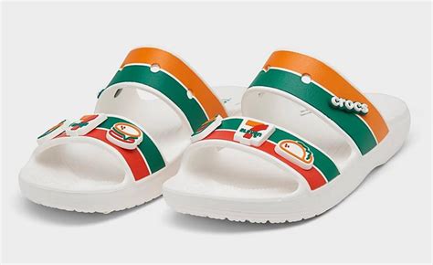 Buy Crocs 7Eleven X Classic Two-Strap Slide White Men Slip On ALL SIZES ...