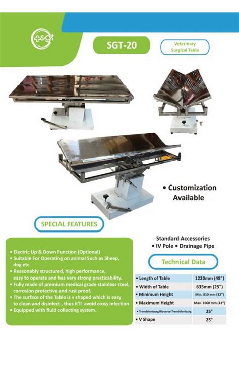 Veterinary Surgical Table - Surgical Table Veterinary Trader - Retailer ...