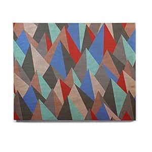 Buy KESS InHouse Michelle Drew "Mountain Peaks II" Blue Red Birchwood ...