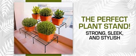 Peng Essentials Rectangular Plant Stand for Outdoor Balcony & Indoor ...