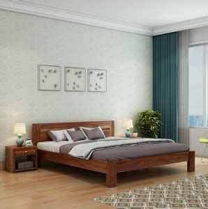 WoodMart Furniture Solid Wood Queen Bed Price in India - Buy WoodMart ...