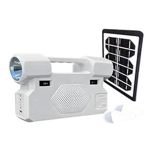 Drumstone (𝗦𝗽𝗲𝗰𝗶𝗮𝗹 𝟭𝟬 𝗬𝗲𝗮𝗿𝘀 𝗪𝗮𝗿𝗿𝗮𝗻𝘁𝘆) Solar Wireless Speaker with 2 LED ...