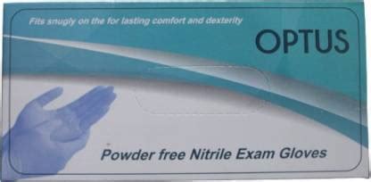 optus Nitrile Examination Gloves non sterile - Large - 100 Pieces Pack ...