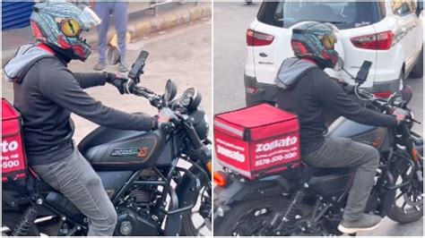 Zomato delivery agent riding a Harley-Davidson has left Internet ...