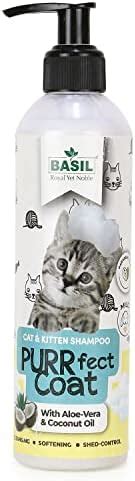 Basil Pet Purrfect Coat Cat Shampoo for Cats Paraben Free, No ...