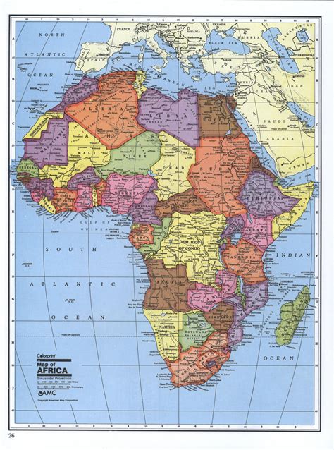 Detailed political map of Africa | Africa | Mapsland | Maps of the World