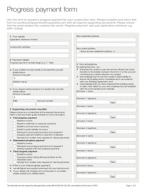 AU Macquarie Progress Payment Form 2019-2026 - Fill and Sign Printable ...