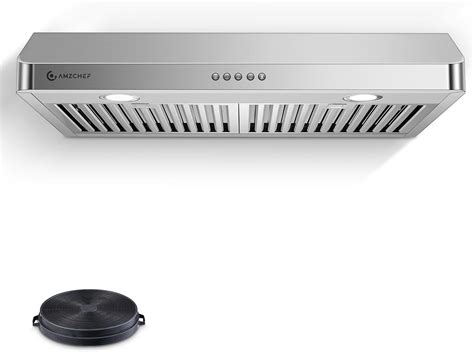 Amazon.com: AMZCHEF Under Cabinet Range Hood 30 Inch, 700CFM Stainless ...