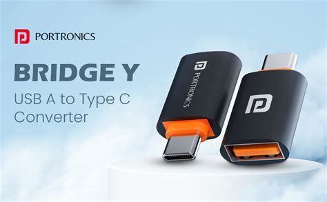Portronics Bridge Y USB 3.0 to Type C OTG Adaptor, 10Gbps High Speed ...