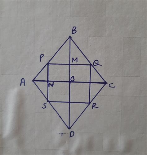 ABCD is a rhombus and P, Q, R and S are the mid-points of the sides AB ...