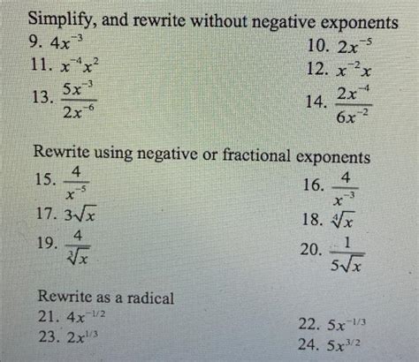 Image result for How to Rewrite Negative Fraction Exponents
