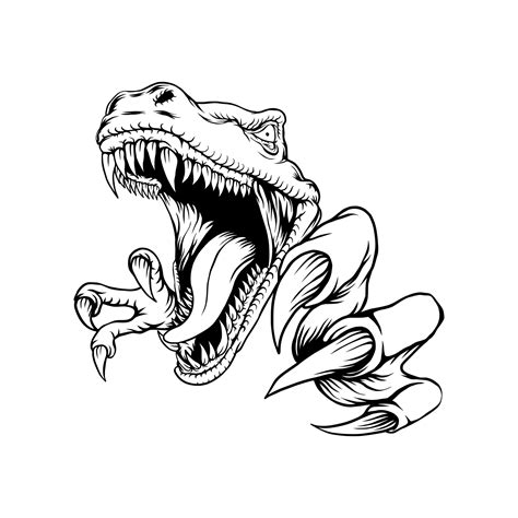T Rex Face Coloring Page