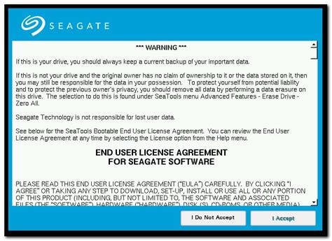 SeaTools Bootable User Manual - Screenshots