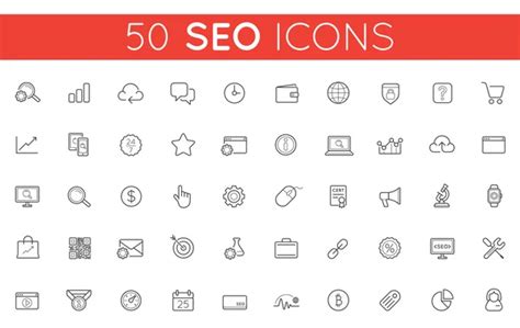 50 SEO & Development Flat Multicolor Icons by IconBunny on Envato Elements
