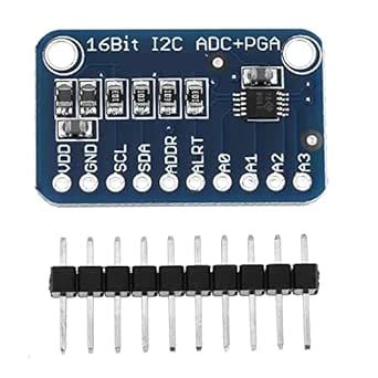 1Pc 16‑Bit I2C ADC Development, ADC Module Ads1115 Board Analog to ...