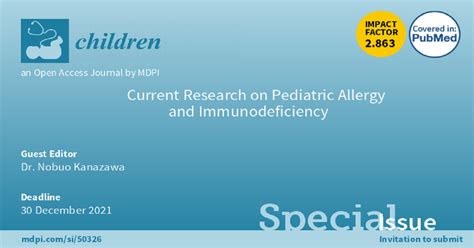 Children | Special Issue : Current Research on Pediatric Allergy and ...
