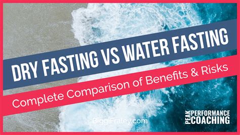 Dry Fasting Vs Water Fasting