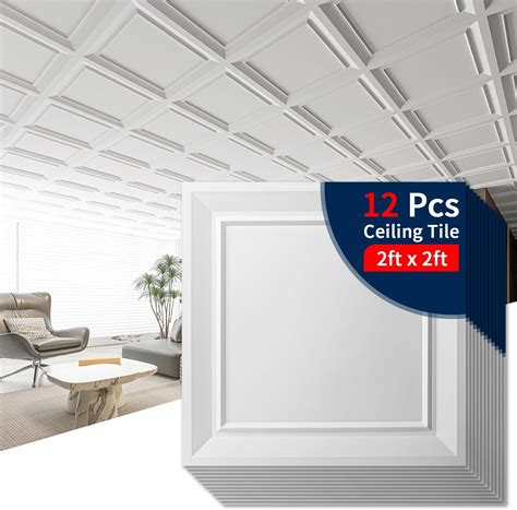 Amazon.com: Antyx White (Foam) Ceiling Tile - 100pc Box - Decorative ...