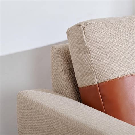 Buy Andes Fabric 1-Seater Sofa - Brown and Beige from Home Centre at ...