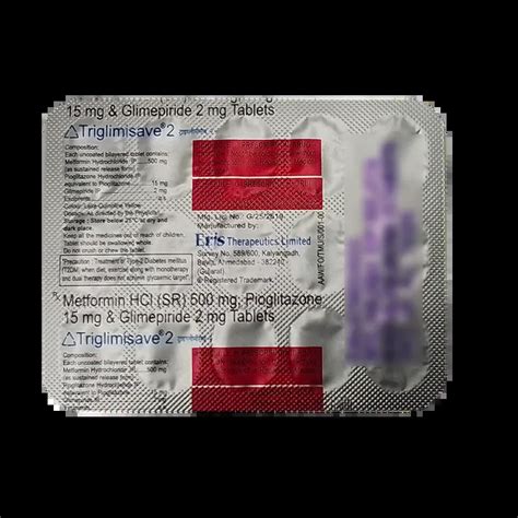 TRIGLIMISAVE 2MG TABLET 15'S : View Price, Combination and Alternatives ...