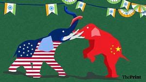 US and China are 2 clashing elephants. India can’t be the grass under ...