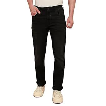 Wrangler Men's Black Regular Fit High Rise Jeans : Amazon.in: Clothing ...