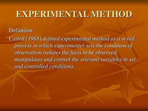 Image result for Experimental Method