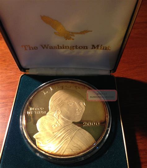 4 Oz Proof Silver Sacagawea Dollar. 999 Fine