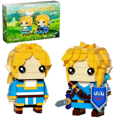 Ubrixmen BOTW Link and Princess Building Set, Link Action Figures ...