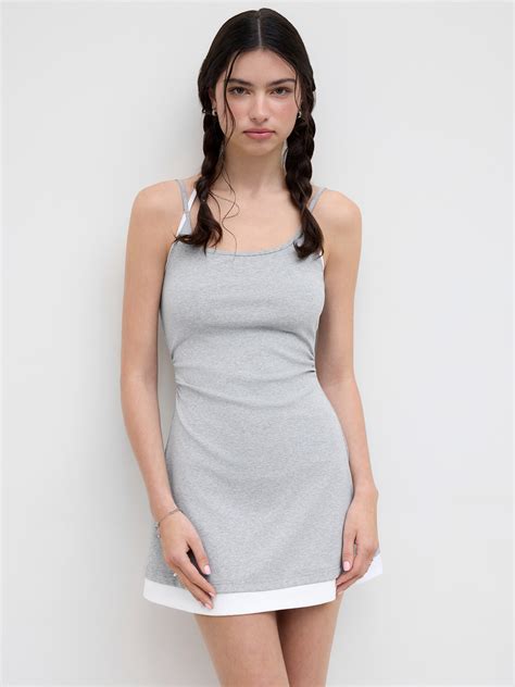 Jersey Cotton-blend Halter Neckline Two Tone Ruched Mini Dress For ...