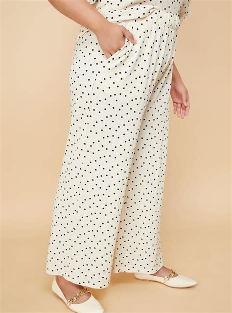 Buy Women Polka Dot Printed Trousers Online at just Rs. 1199.0 ...